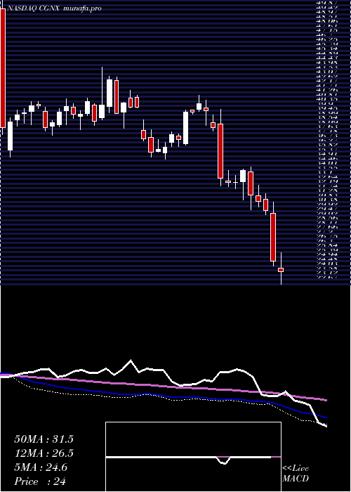  weekly chart CognexCorporation