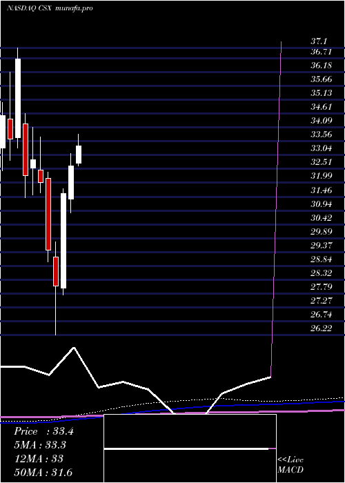 monthly chart CsxCorporation