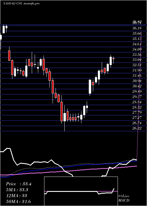weekly chart CsxCorporation