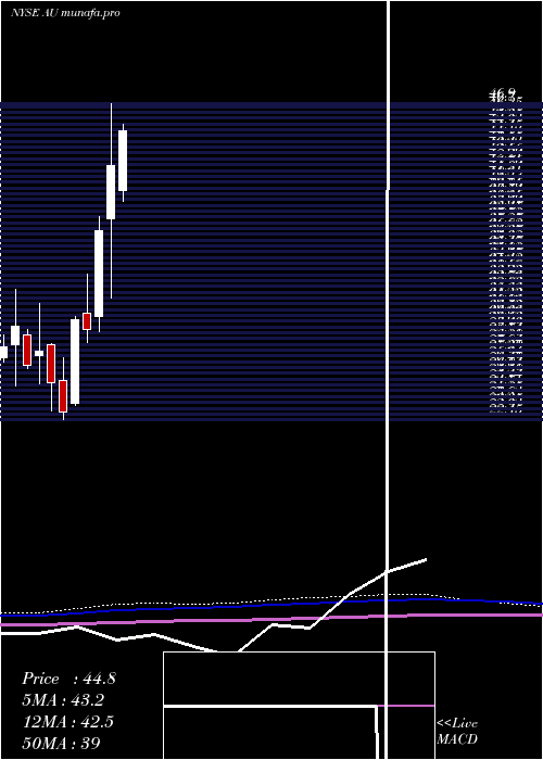 monthly chart AnglogoldAshanti