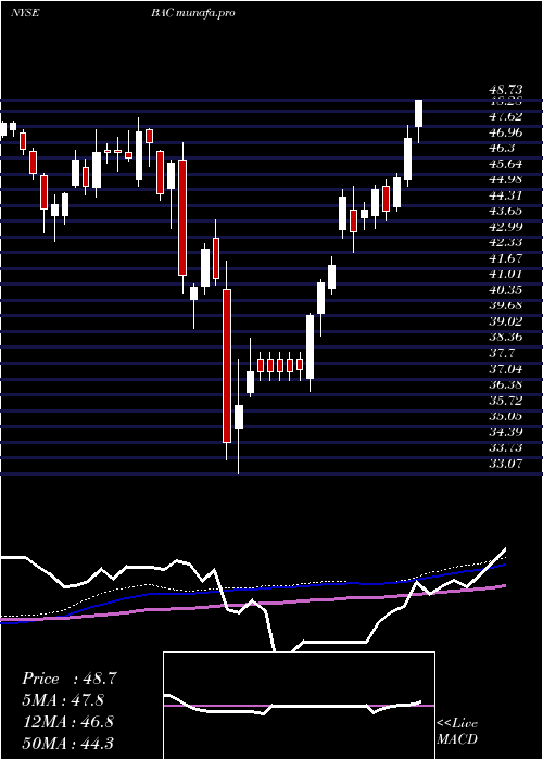  weekly chart BankAmerica