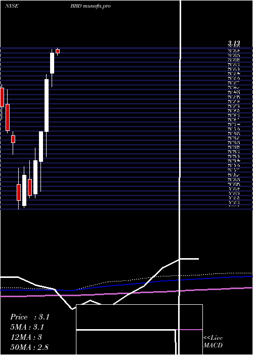 monthly chart BancoBradesco