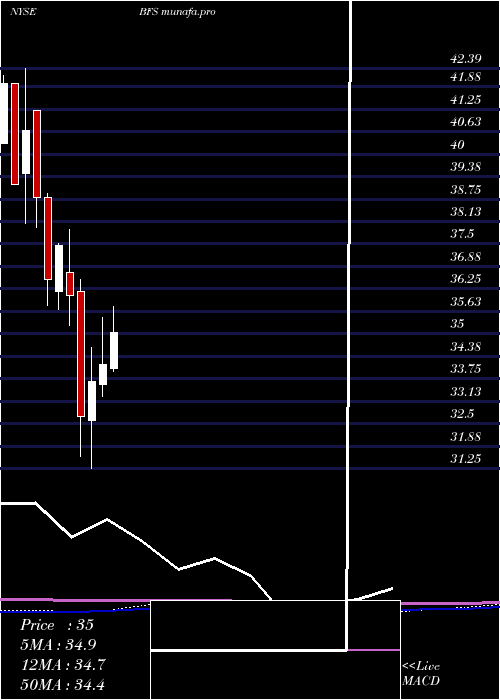 monthly chart SaulCenters