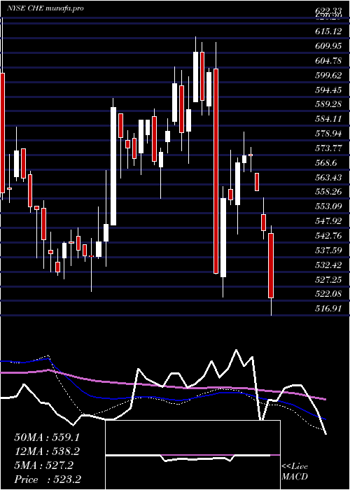  weekly chart ChemedCorp