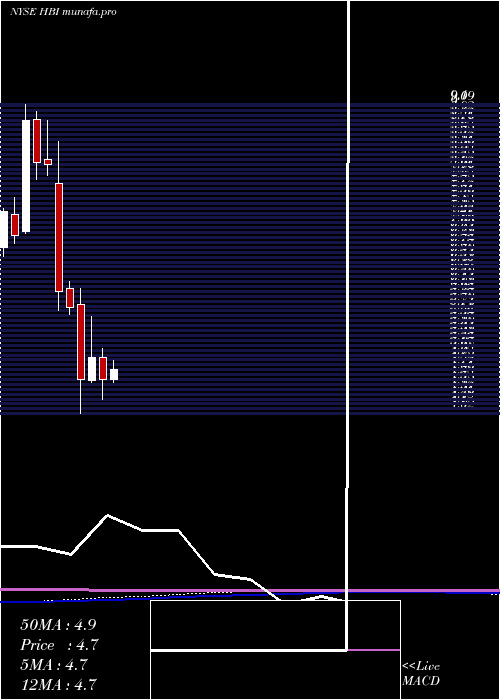 monthly chart HanesbrandsInc