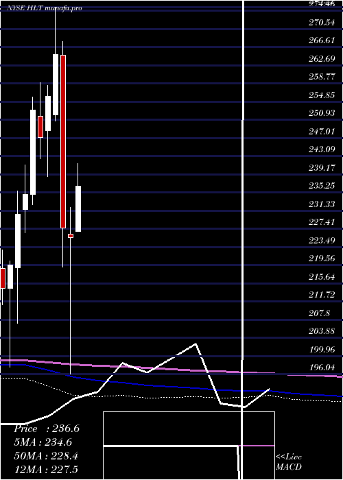 monthly chart HiltonWorldwide