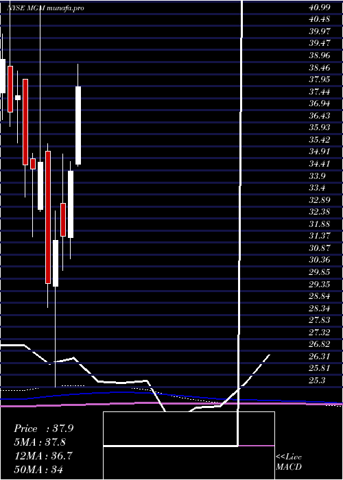  monthly chart MgmResorts