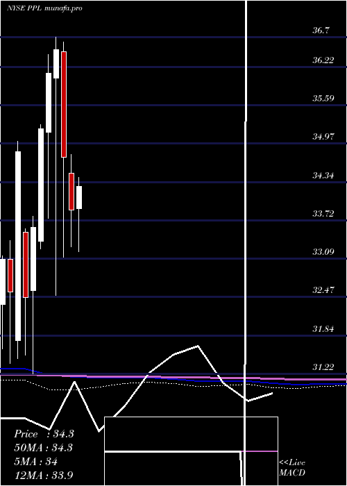 monthly chart PplCorporation