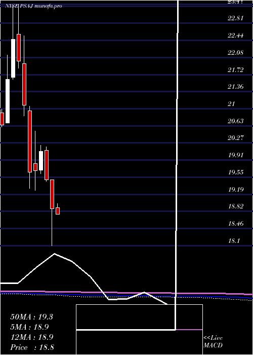 monthly chart PublicStorage