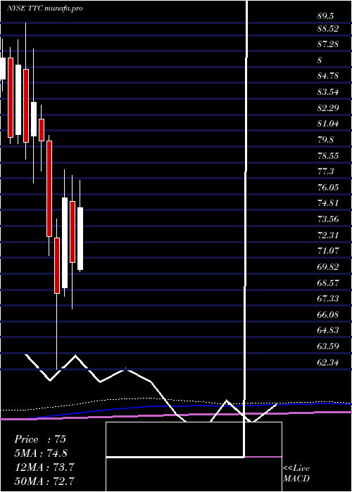 monthly chart ToroCompany