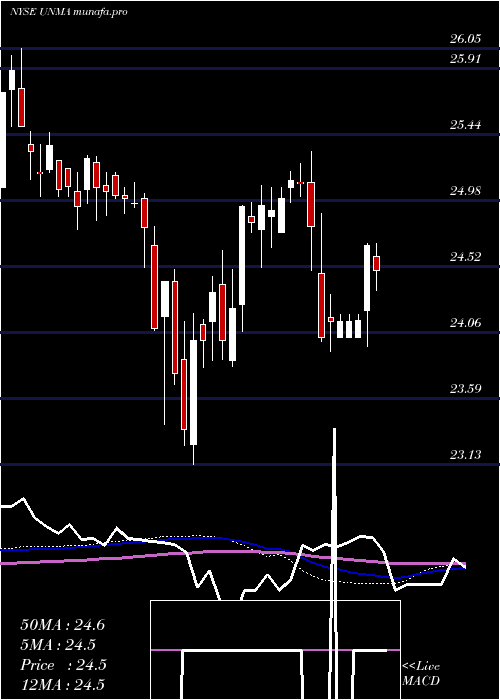  weekly chart UnumGroup