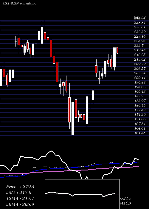 weekly chart AmazonCom