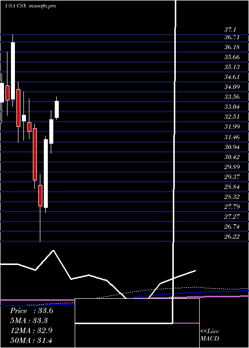  monthly chart CsxCorporation