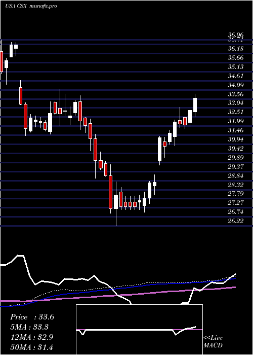 weekly chart CsxCorporation