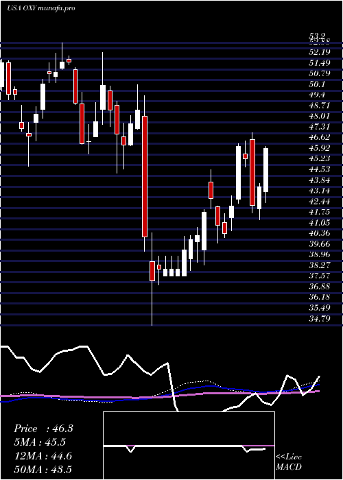weekly chart OccidentalPetroleum