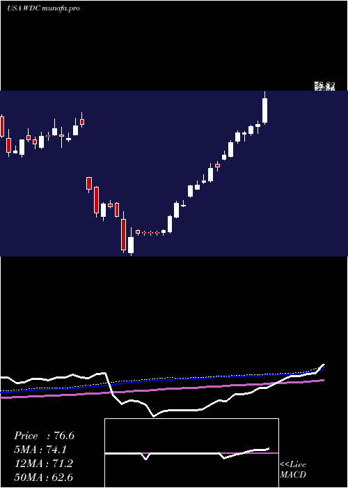  weekly chart WesternDigital
