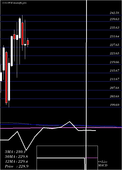  monthly chart WasteManagement